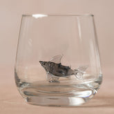 Trinkglas mit Tierfigur | Schwarzer Hai | 3D | Murano Glas | Glas mit Figur | Handgemacht | Wasserglas | Tasse